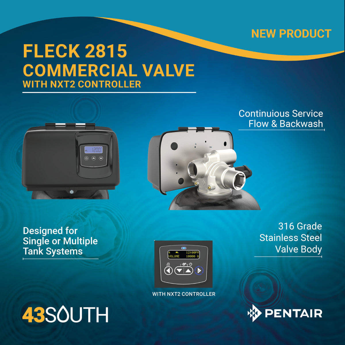 FLECK 2815 Commercial Valve – with NXT2 controller