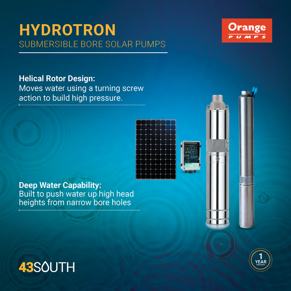 Hydrotron - Submersible Bore Solar Pumps