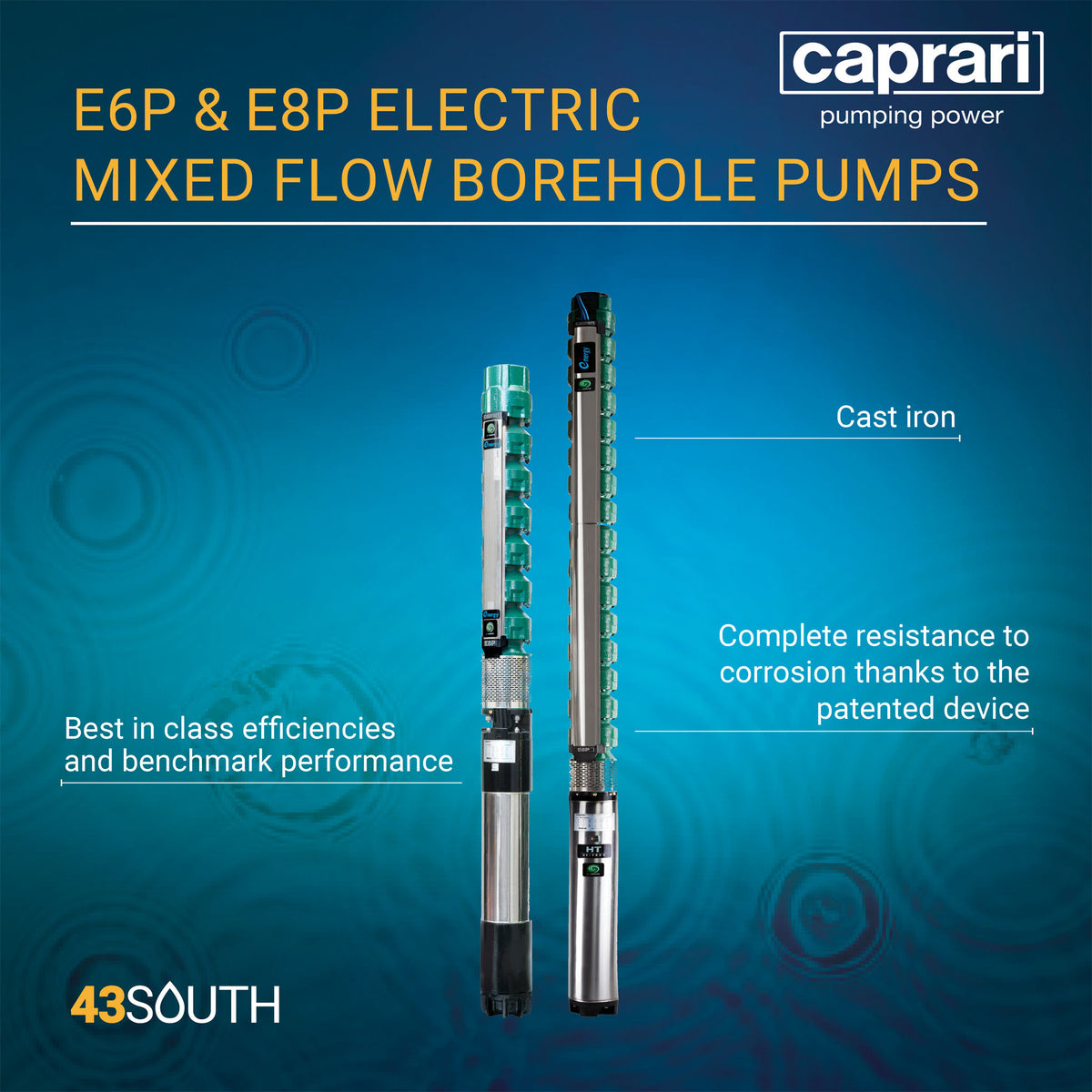 E6P-E8P Electric Mixed Flow Borehole Pumps